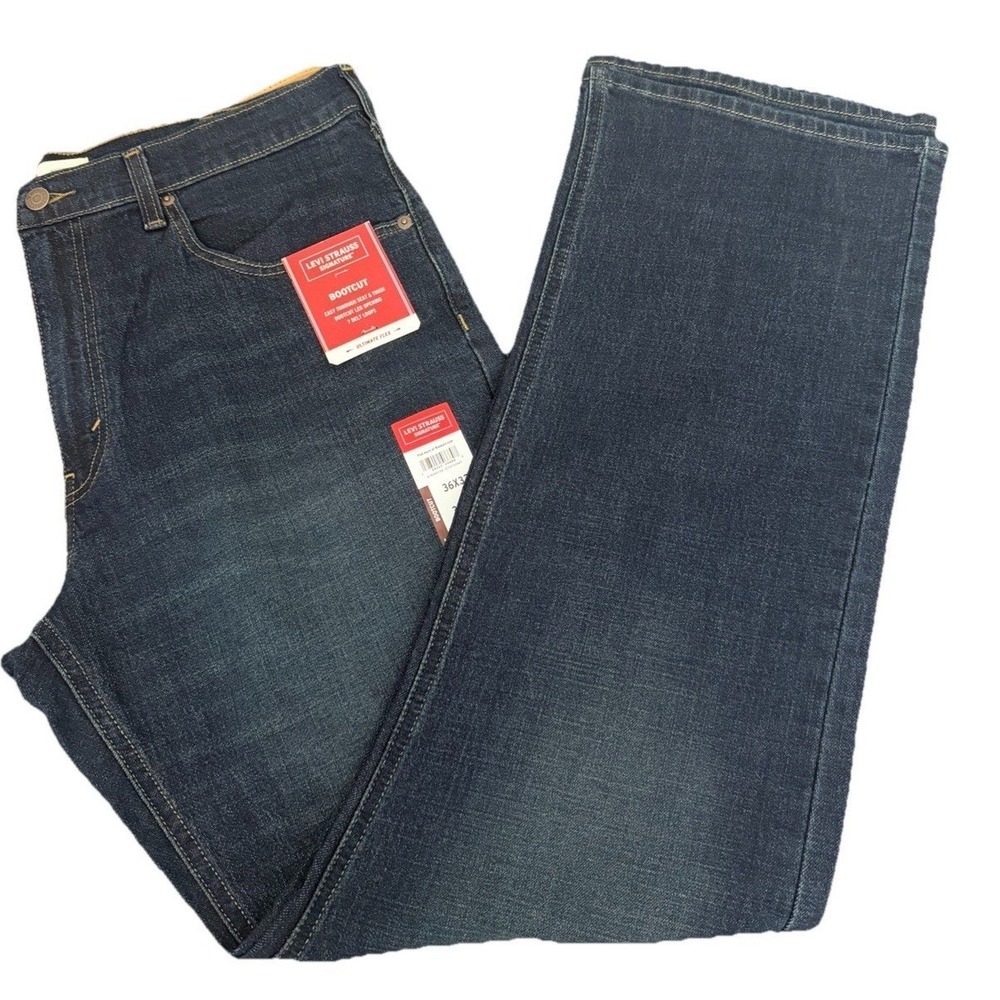 Levi Strauss Signature Men's Bootcut Blue Jeans Medium Wash Denim 34X32 New